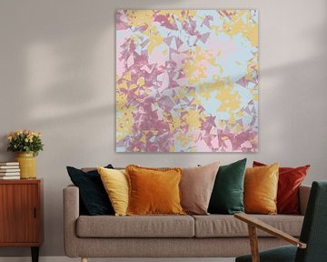 Modern abstract art. Pastel color study no. 7. Springtime by Dina Dankers