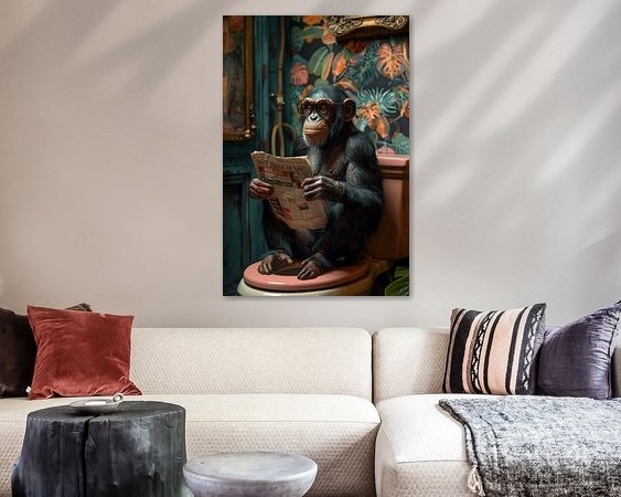 Grappig Graffiti Dieren Poster - Aap, Leeuw, Hond & Kat Muurkunst, Hip Hop Stijl Woonkamer Decor