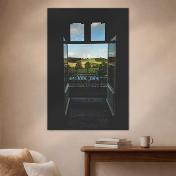 Zimmer mit Blick durch das Schlossfenster