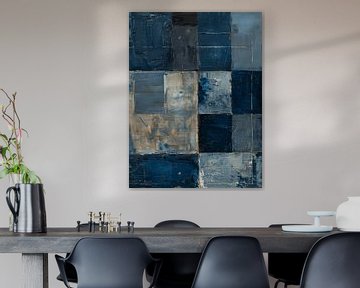 Denim blue, modern en abstract van Studio Allee