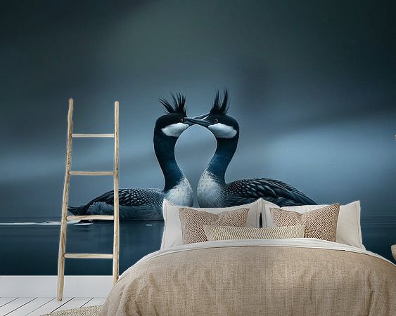 Voorbeeld van het werk in een kamer