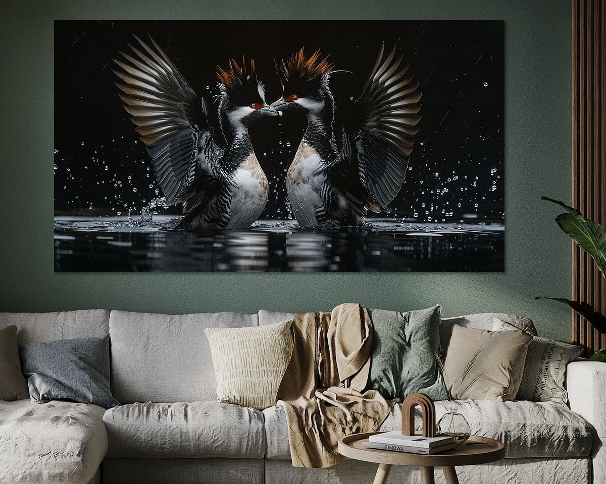Voorbeeld van het werk in een kamer