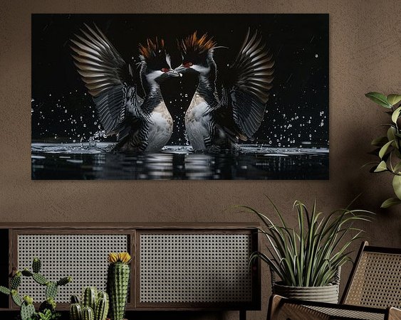 Voorbeeld van het werk in een kamer