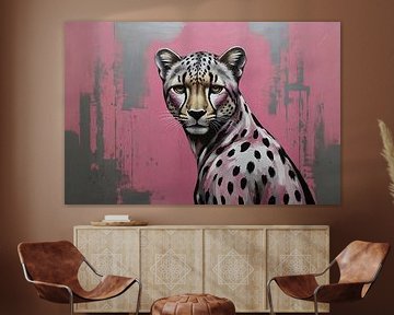 Die raffinierte Wildnis - Hyperrealistischer Leopard von De Muurdecoratie