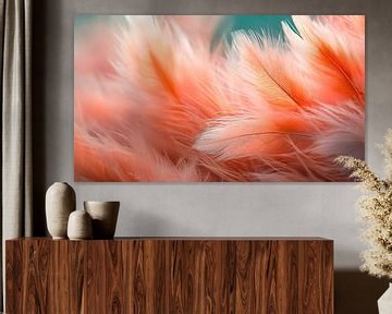 Soft feather with orange colour by Mustafa Kurnaz