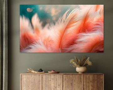 Soft feather with orange colour by Mustafa Kurnaz