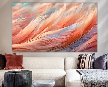 Soft feather with orange colour by Mustafa Kurnaz