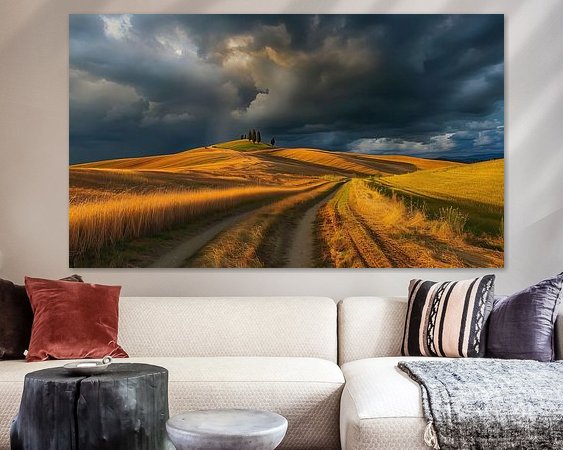 Voorbeeld van het werk in een kamer