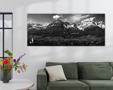 Wilder Kaiser mountains Austria | landscape | black-and-white by Laura Dijkslag