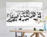 Voorbeeld van het werk in een kamer