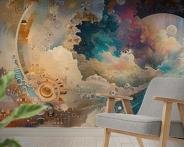 Cosmic Abstract | Cosmic Harmony Voyage by Art Whims