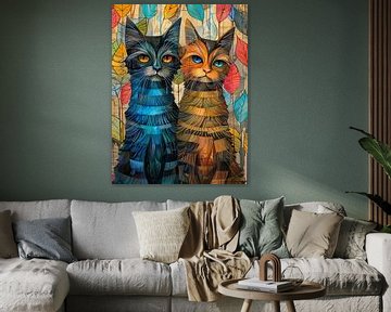 Cat duo by PixelPrestige