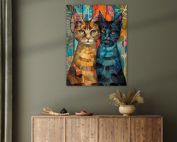 Cat duo by PixelPrestige