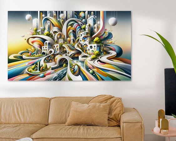 Voorbeeld van het werk in een kamer