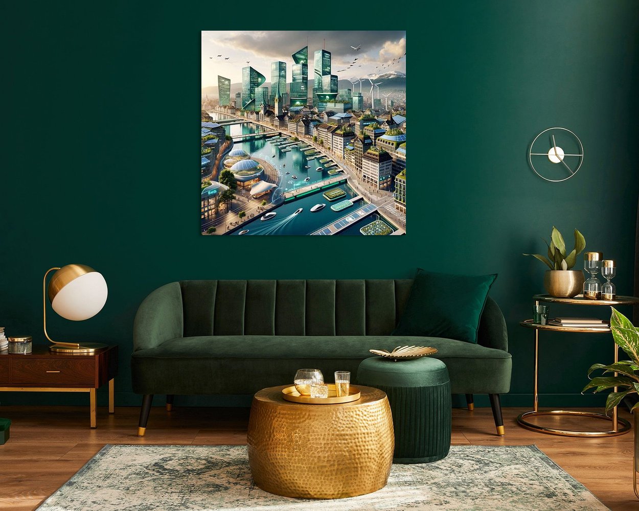 Voorbeeld van het werk in een kamer