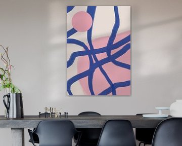 Paysage minimaliste abstrait aux couleurs pastel no. 7 sur Dina Dankers