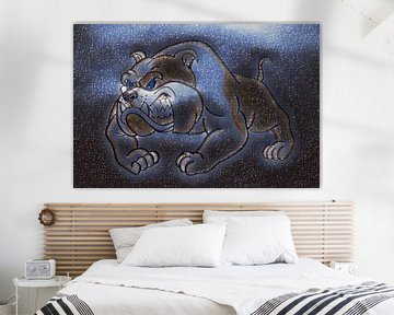 Bulldogge (Zeichnung) digital bearbeitet von Jose Lok