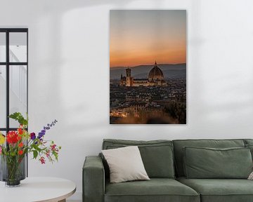 Florenz bei Nacht von Laura Visser - traveling art