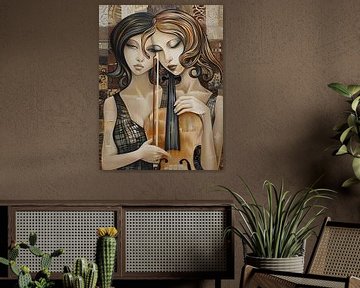 femmes jouant du violon sur PixelPrestige