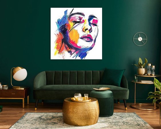 Voorbeeld van het werk in een kamer