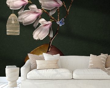 Royal Shinmei floral still life with Japanese magnolia by Fine Art Flower - Artist Sander van Laar