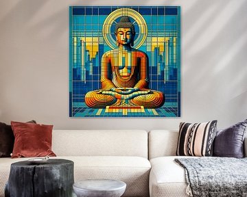 Buddha in der modernen Stadt. von Ineke de Rijk