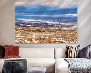 View over the lake Lagarfljót to the landscape in the east of by Rico Ködder