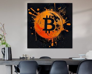 Bitcoin logo van PixelPrestige