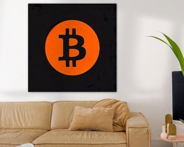 Bitcoin logo van PixelPrestige