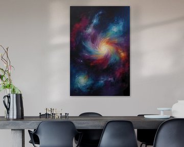 Kosmische Werveling van Levendige Kleuren van De Muurdecoratie