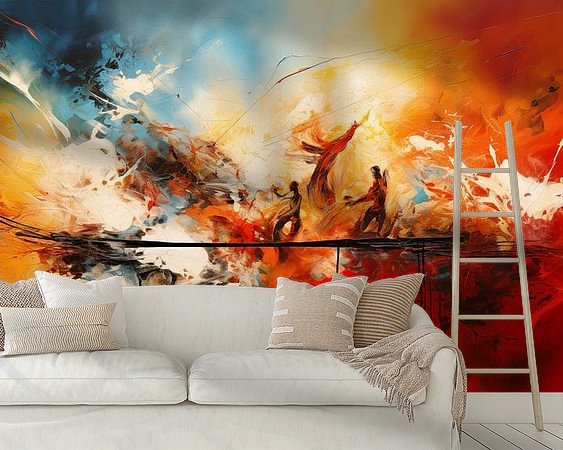 Voorbeeld van het werk in een kamer