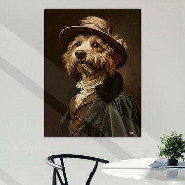 dog in Victorian dress by Gelissen Artworks