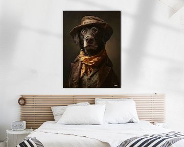 Hund in viktorianischem Kleid von Gelissen Artworks