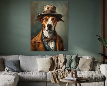 hond in victoriaanse kleding van Gelissen Artworks