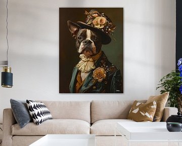 chien en robe victorienne sur Gelissen Artworks