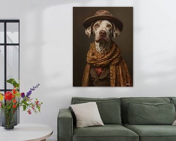 dog in Victorian dress by Gelissen Artworks