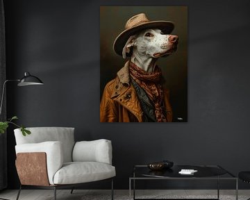 dog in Victorian dress by Gelissen Artworks