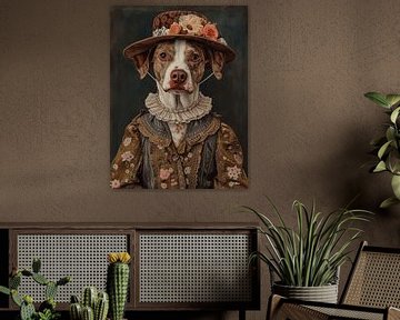 Hund in viktorianischem Kleid von Gelissen Artworks