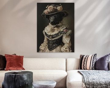 dog in Victorian dress by Gelissen Artworks