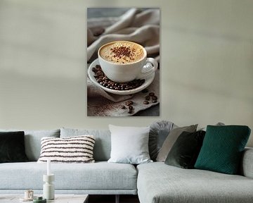 kop koffie of cappuccino drinken van Egon Zitter