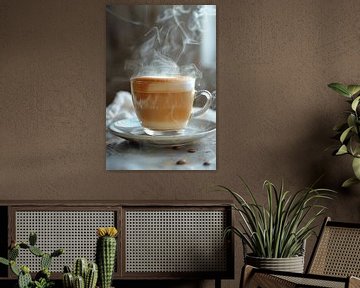 kop koffie of cappuccino drinken van Egon Zitter