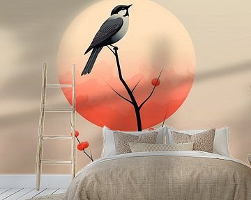 Vogel bij zonsondergang