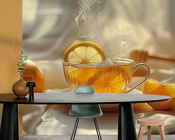 kopje thee met citroen van Egon Zitter