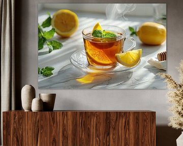 cup of tea with lemon by Egon Zitter