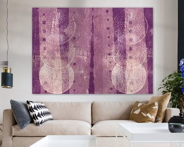 Art abstrait moderne. Formes en violet. sur Dina Dankers