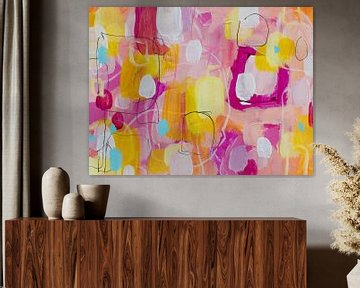 Candy Carnival - hand-painted happy abstract by Qeimoy