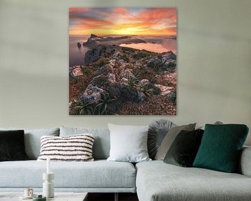 Spain Mallorca Formentor Dramatic sunrise by Jean Claude Castor
