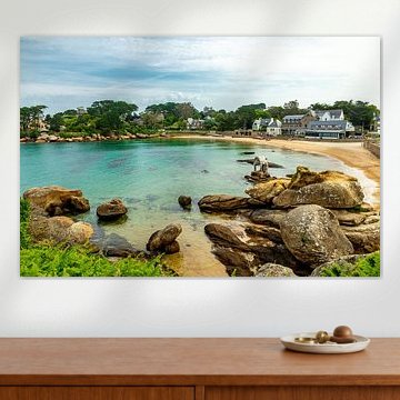 En route sur la côte de granit rose de la belle Bretagne près de Ploumanac'h - France