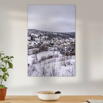 Kleine Winterwanderung durch den Tiefschnee im Thüringer Wald bei Oberhof - Thüringen - Deutschland