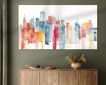 Skyline abstract van Koffie Zwart